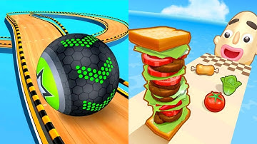 Going Balls SpeedRun vs Sandwich Run 2048 gameplay walkthrough 😎 👌 👍