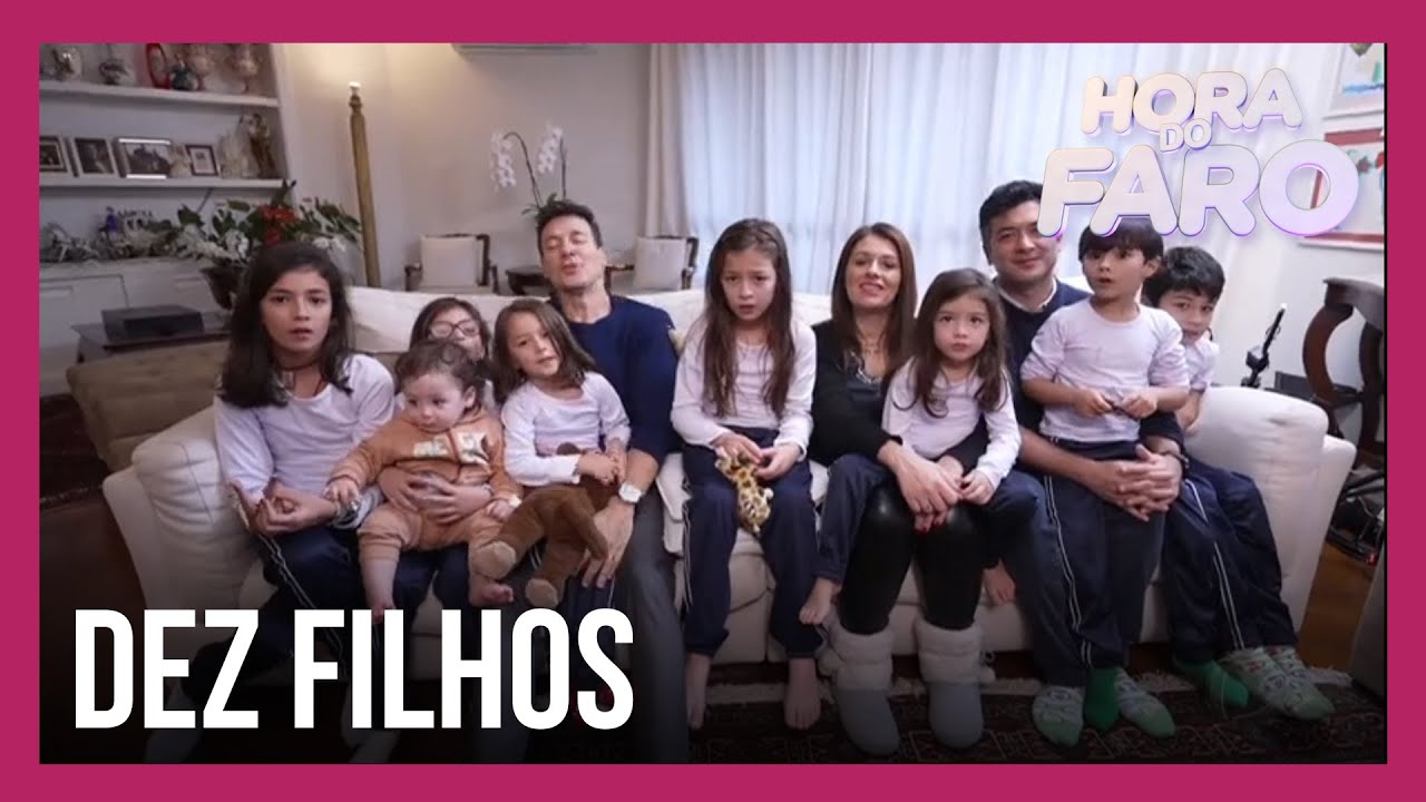 Rodrigo Faro mostra rotina de família com dez filhos