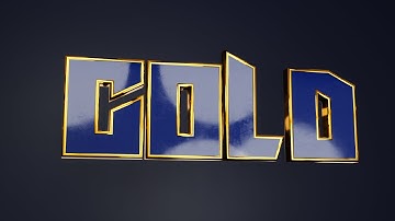 Blender 3d gold text tutorial