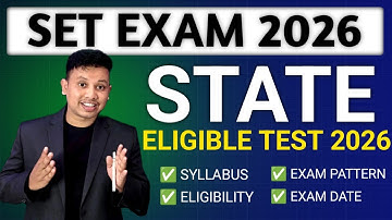 State Eligible Test 2026 Notification Out✅ | SET EXAM 2026 
