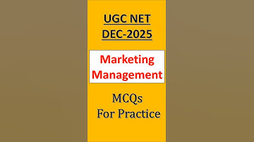 Marketing Management | Practice MCQs | UGC NET Commerce | Unit 8 | UGC NET Exam | #ugcnet2025