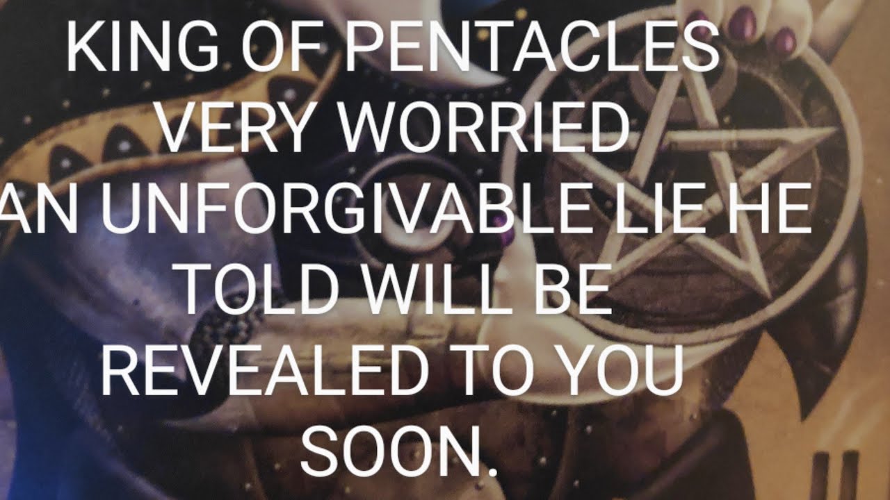 AQUARIUS,  KING OF PENTACLES WORRIED SICK: A LONG-STANDING LIE HE TOLD TO YOU  COMING OUT VERY SOON
