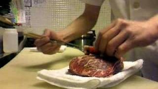 牛肉の肩ローススライスで巻き方