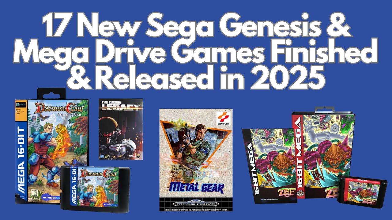 17 совершенно новых игр для Sega Genesis и Mega Drive, завершенных и выпущенных в 2025 году.