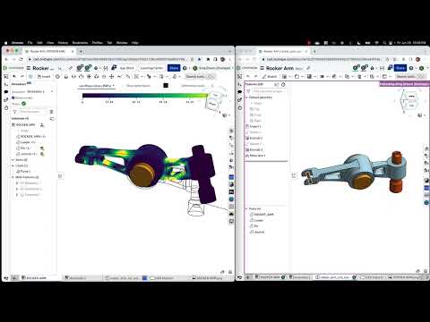 FEA simulation of a rocker arm