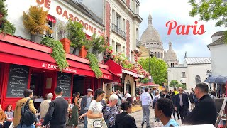 [4K]🇫🇷 Montmartre: The Heart of Paris, Place du Tertre🎨Lunch at Chez Eugene🍔🍲2024