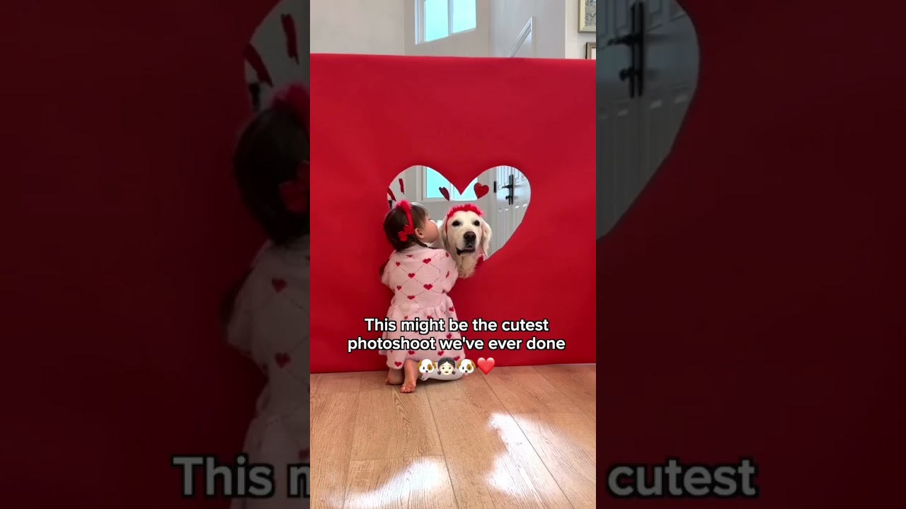 Valentine’s Day photoshoot🐶👧🏻🐶❤️ 