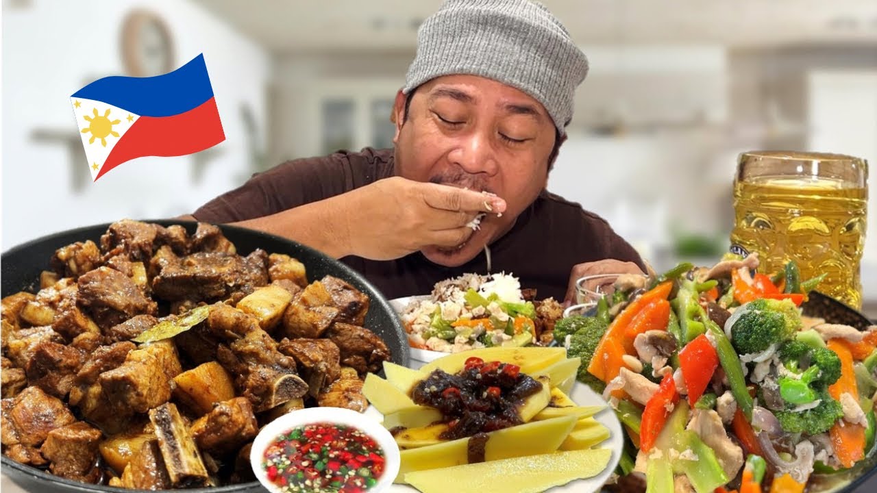 PORK ADOBO LUTANG ANG TABA!!! 😊PINOY CHOPSUEY! MANGGA AT BAGOONG! Filipino Food. Mukbang & Recipe.
