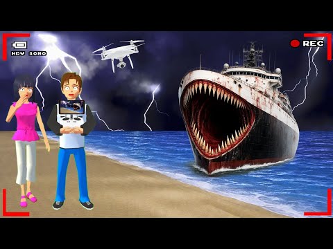 INFECTED OCEAN !? Yuta Mio Panik Drone Merekam INFECTED OCEAN 😱| Sakura School Simulator