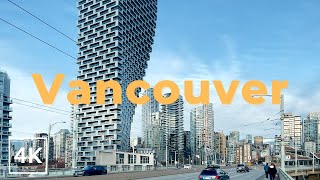 [4K] Downtown Vancouver Walk - Granville & Burrard Street (Binaural City Sounds)