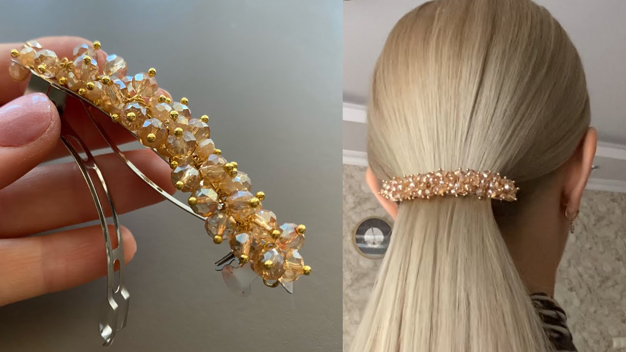 Hair Barrette Making / Boncuklu Otomatik Toka Nasıl Yapılır YouTube