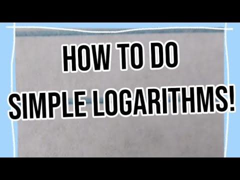 How to do simple logarithmic equations - YouTube