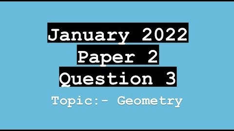 CXC (CSEC) Math Paper 2 | January 2022  Question 3