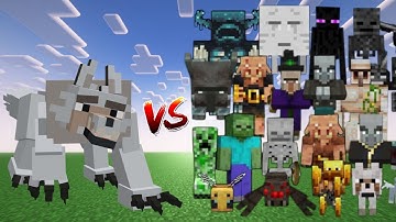 Mutant Wolf Vs Every Mob in Minecraft - Minecraft Mob Battle