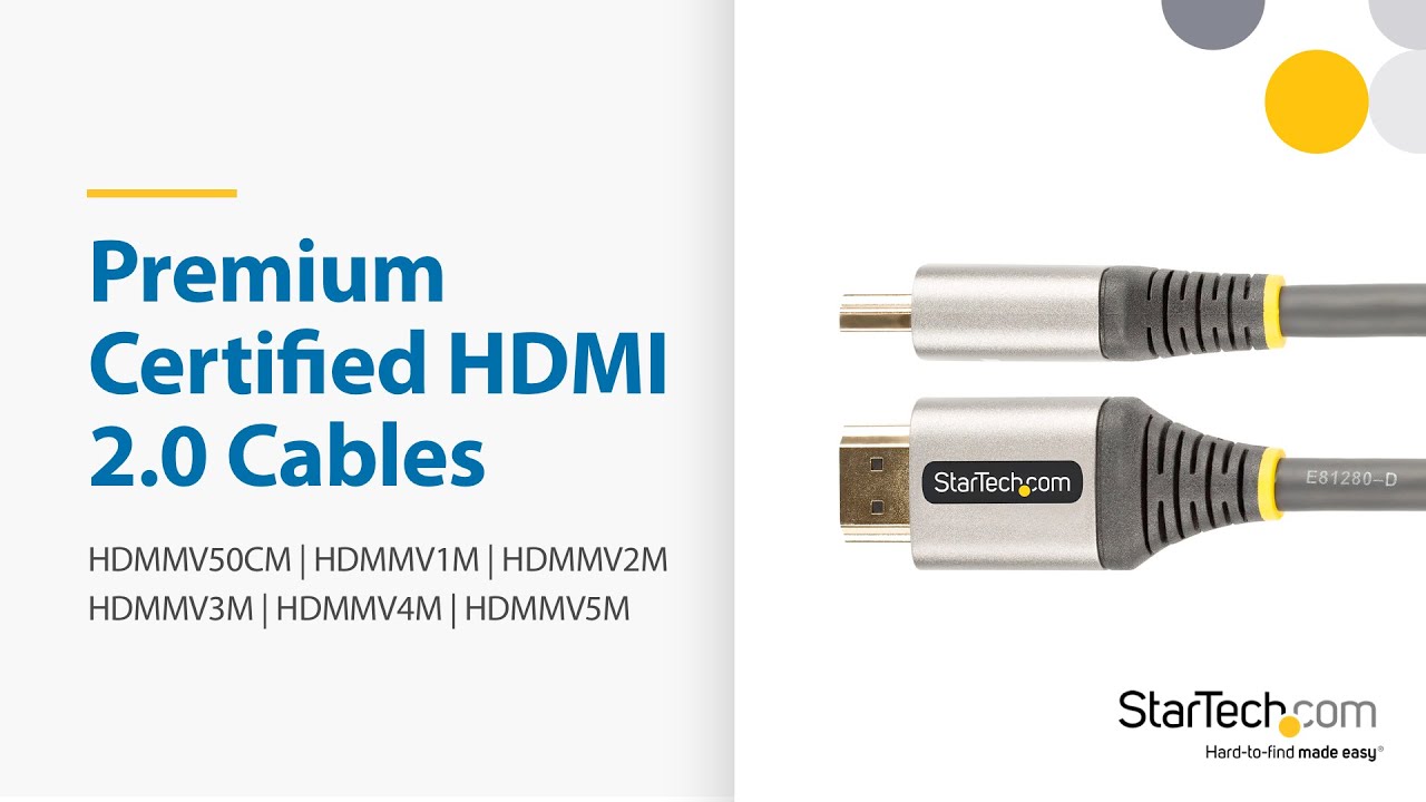 HDACMM2M, Câble HDMI Startech 2m HDMI Mâle → Mini HDMI Mâle