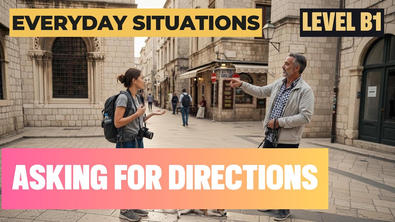 Как спросить дорогу📍 Практика аудирования на уровне B1 | Повседневные ситуации и разговорный англ...