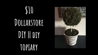 $10 Dollarstore DIY Challenge || Farmhouse Topiary