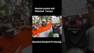 Munawar Faruqui in student protest for NEET paper leak and Dharmendra Pradhan resignation