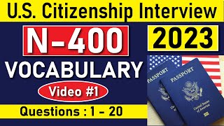 N-400 Interview 2023 Vocabulary Definitions | Word Definitions | US Citizenship Interview 2023 | #1
