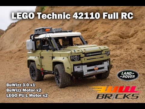 LEGO MOC 42110 Landrover Defender RC mod (2 BuWizz) by Berends