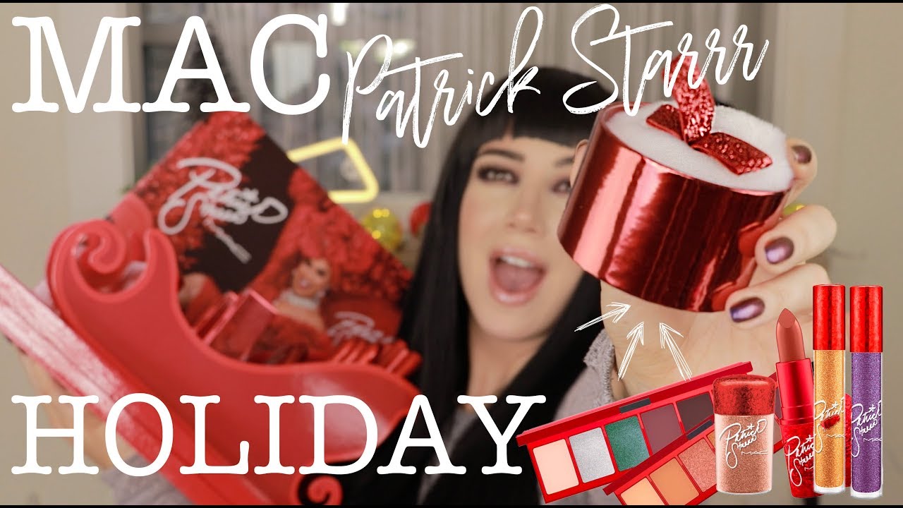 PatrickStarrr MAC HOLIDAY COLLECTION SLAY RIDE LOOKS SWATCHES