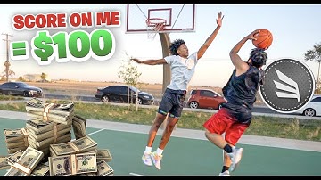 Score on Me, You Get $100 Vs Random People! **BASKETBALL CHALLENGE**