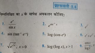 Exercise 5.4 Diffrentiation (Calculus) Class 12th Ncert Mathematics Chepter 5 Solution Pathshala