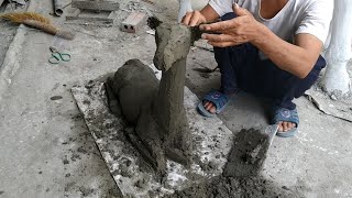 Creative rendering with cement and sand materials - Amazing DIY design