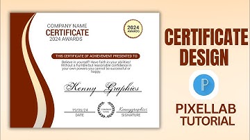 Pixellab Certificate Design 2025 🔥 | Easy & Professional Award Design Tutorial