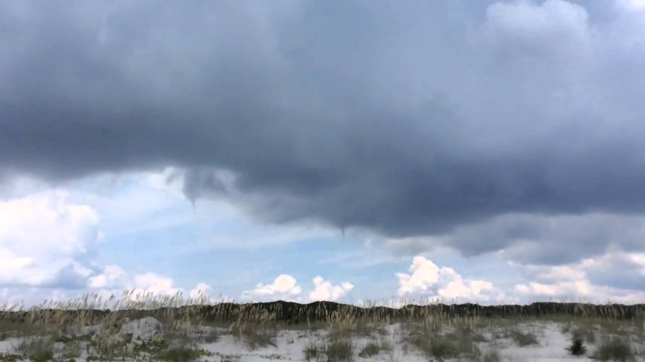 Water Spout Tornado Over King's Bay Submarine Base, From Cumberland Island