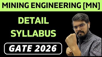 Engineering Mathematics| Detail Syllabus | MINING ENGINEERING | MN | GATE 2026