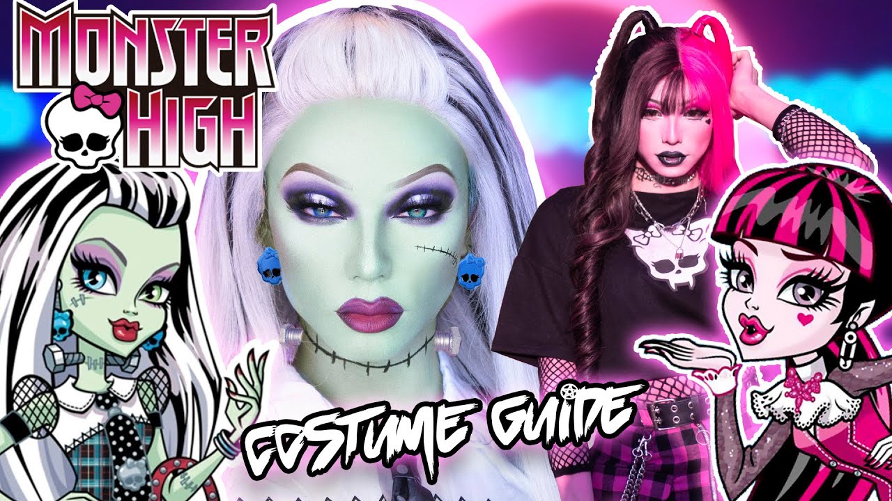 Dressing like 5 MONSTER HIGH doll characters : Outfit guide - YouTube