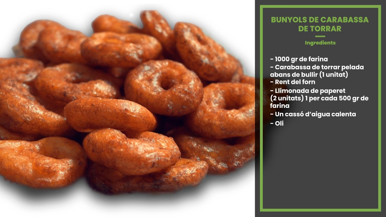 Recepta Bunyols de Carabassa - Varietats Tradicionals Valencianes - #JoCuineLocal