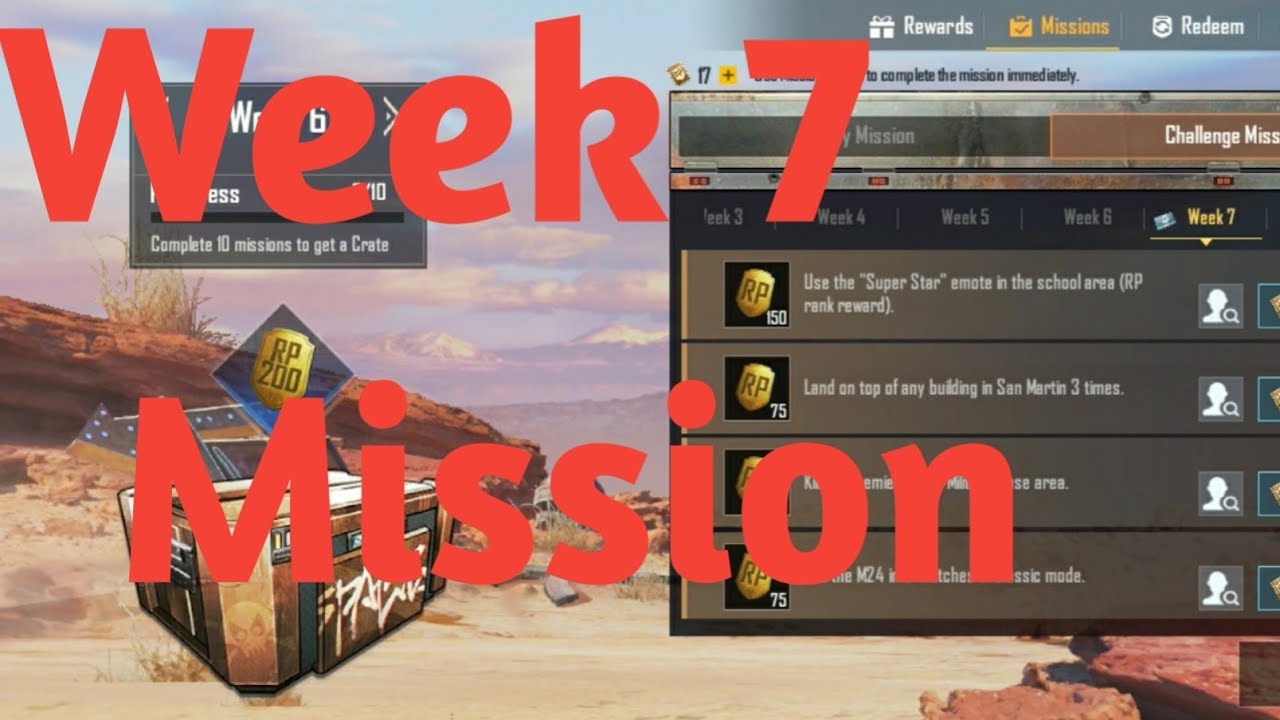 Week 7 Royal pass mission season 10