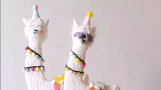 How to make Easy Fondant Llama, fondant Lama, Llama cake topper step by step.fondant Lama figure