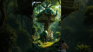 Jungle Survival Story: Elephant vs Man 🐘🔥# shorts