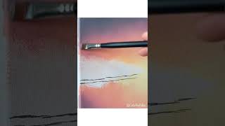 How to paint water reflections using acrylics #shorts #acrylicpainting #waterreflection