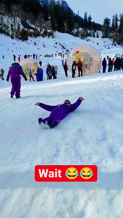 Solang Valley Manali fun 🤪 #manali #shorts #solangvalley #livesnowfall