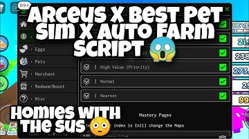 Arceus X Best Pet Sim X Auto Farm Script 😱