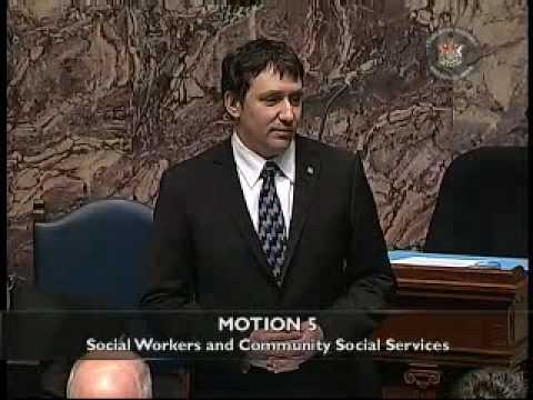 Nicholas Simons speaks on behalf of Social Workers and Community Services organization in British Columbia, in response to massive restructuring and budget cuts to the Ministry.