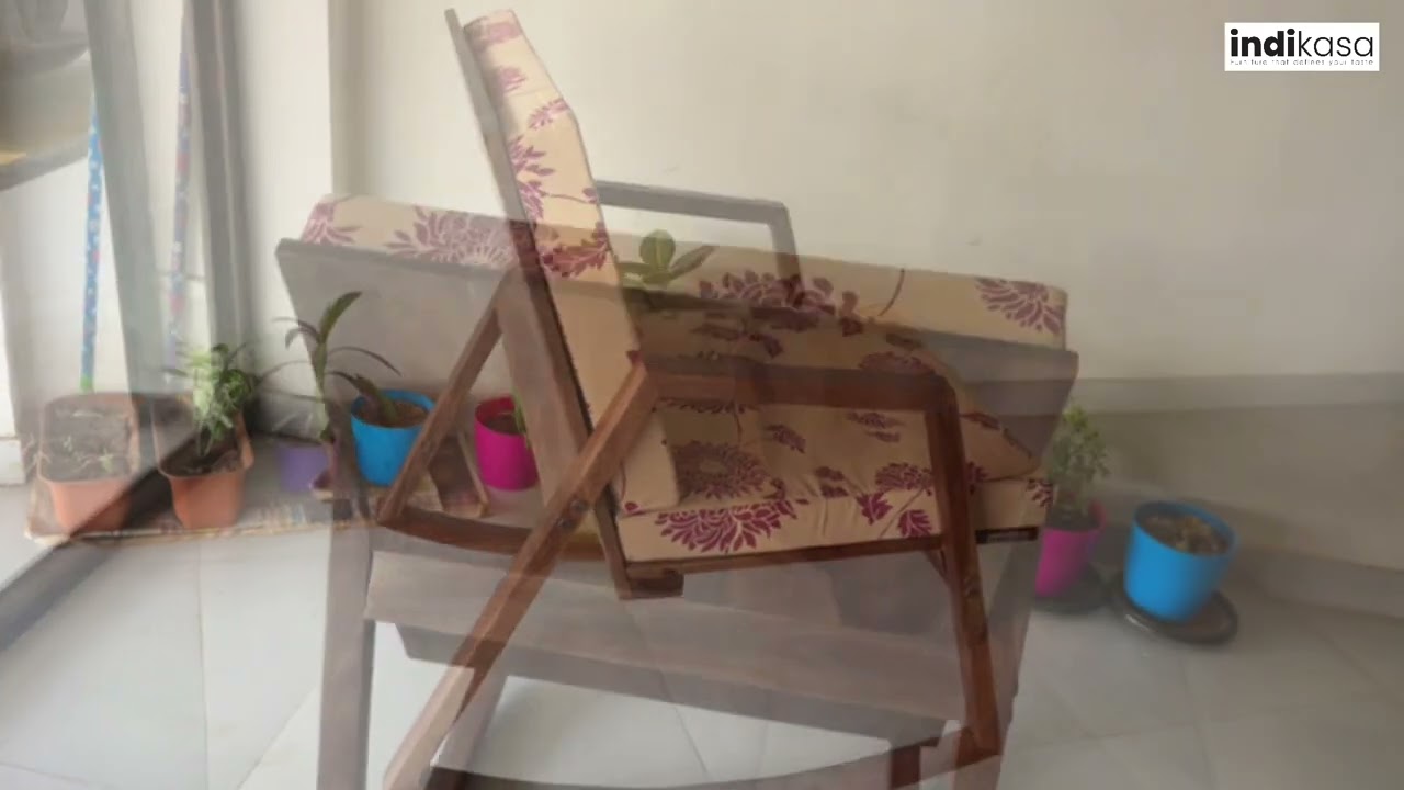 "Experience ultimate comfort with Sia Rocking Chair made of Solid Sheesham Wood"