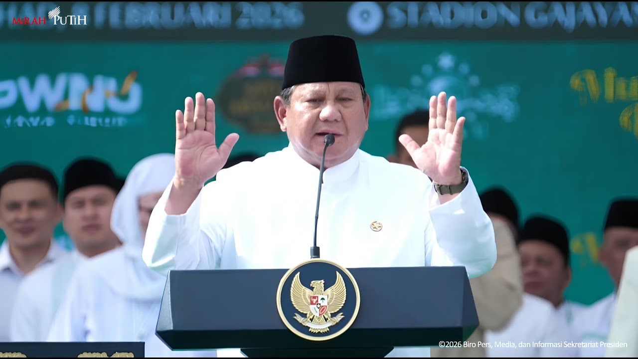 Выступление президента Прабово на торжественной церемонии, посвященной столетию со дня основания ...