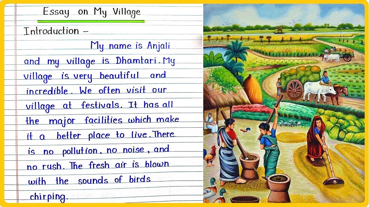 write an article my village