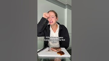 Vegan tried meat for the first time in 7 years... #fyp #vegan #carnivore #foodies #nataliereynolds