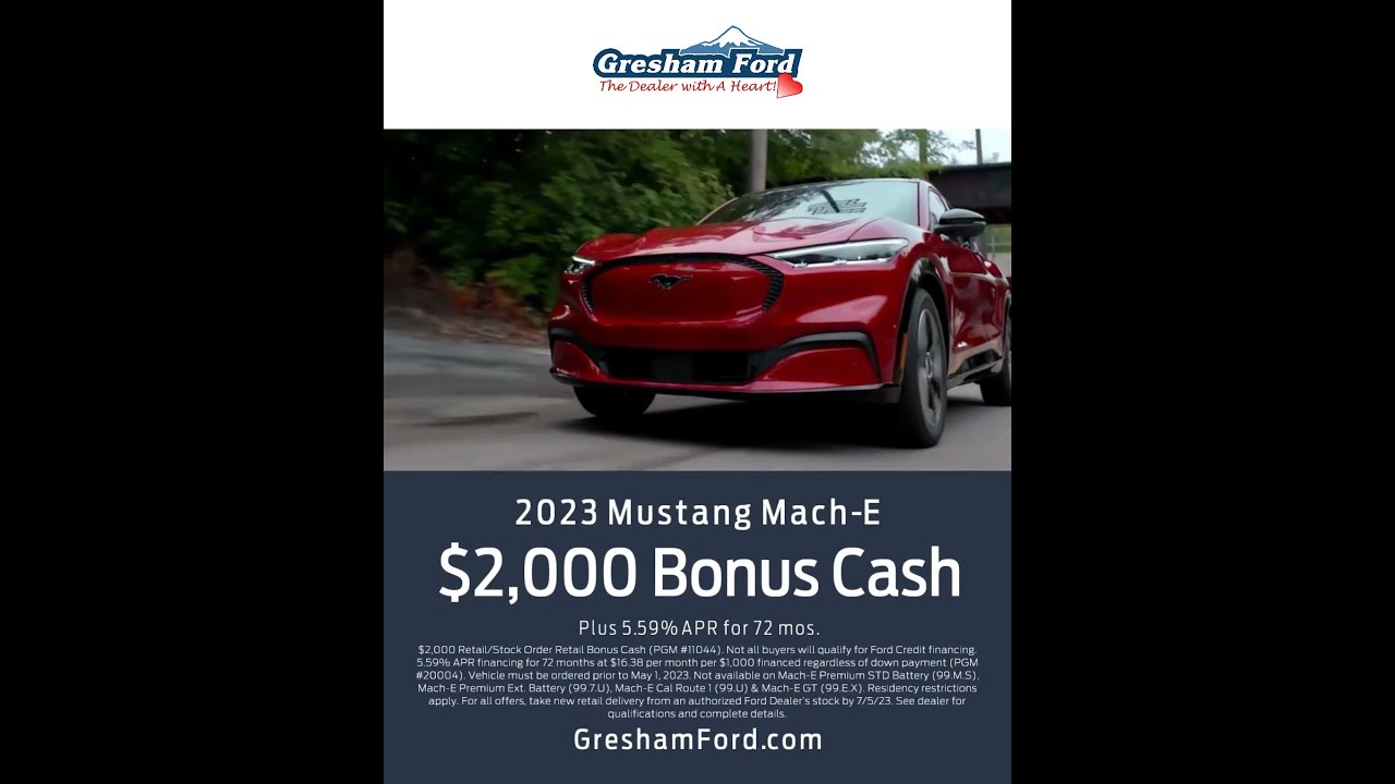 2023 Mustang Mach E 2000 Rebate Finance Offer From Ford Credit YouTube