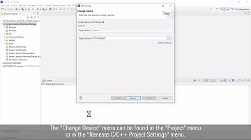 e² studio Tips - How to change the device in the project