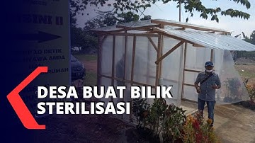 Kreatif! Cegah Corona, Warga Desa Kalongan Buat Bilik Sterilisasi Mandiri