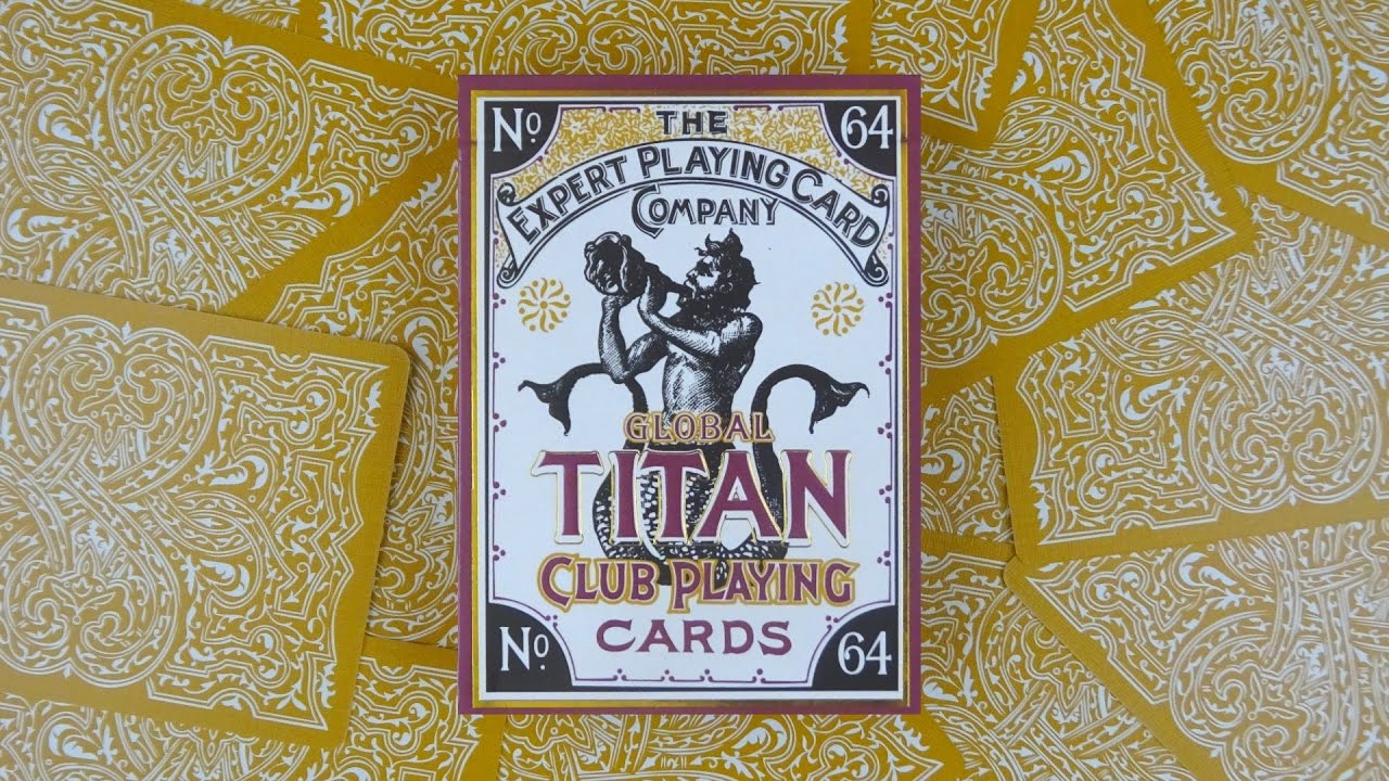 Global Titan Gold Playing Cards By The Expert Playing Card Company | Deck Review -Display
