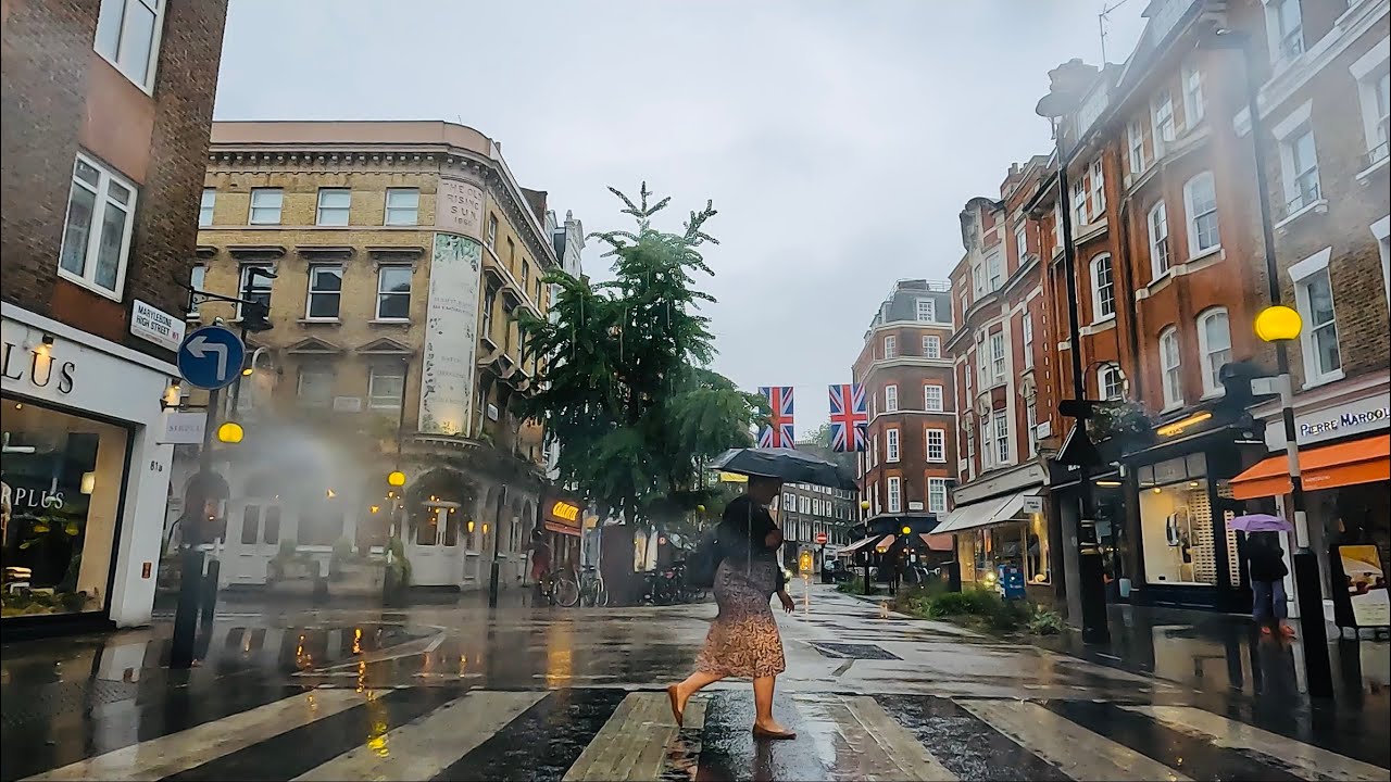Driving in London Rain | Fitzrovia to Barnsbury via Marylebone, Paddington,  Maida Vale, Camden Town