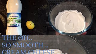 Homemade cream cheese tutorial طريقة عمل الجبن الكريمي ( كيري / كريم تشيز )